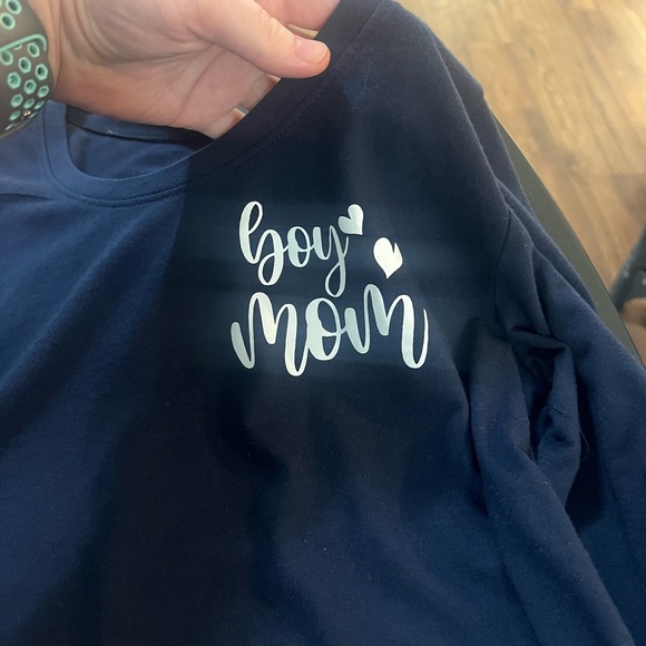 Boy Mom BreastFeeding Navy Blue Long Sleeve Shirt - Picture 3 of 4